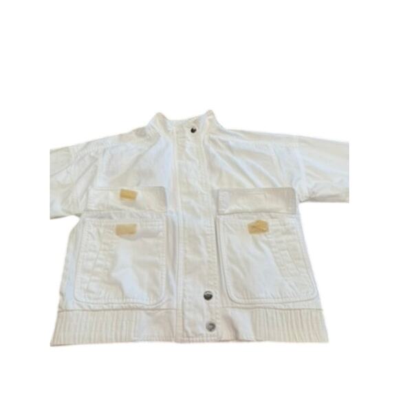 "AMERICAN EAGLE OUTFITTER'S" VTG White Cotton Blend Women's SZ S 80's Jacket - Picture 4 of 15